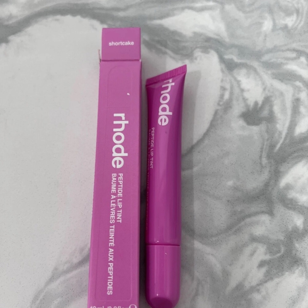 RHODE Skin Peptide Lip Tint in Shortcake - NIB Full Size | Hailey Bieber Beauty